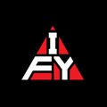 IFY triangle letter logo design with triangle shape. IFY triangle logo design monogram. IFY triangle vector logo template with red Royalty Free Stock Photo