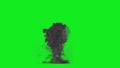 Ig Explosion Multi Bomb High Smoke Green Screen 3D Rendering Animation VFX