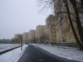 The IG Farben Building, Frankfurt, in winter condition