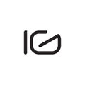 ig initial letter vector logo icon