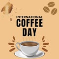 Social media content for celebrate International Coffee Day