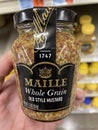 IGA Grocery store Maille whole grain mustard Royalty Free Stock Photo