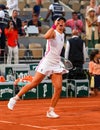 Iga Swiatek of Poland celebrates victory after women semi-final match against Beatriz Haddad Maia of Brazil at 2023 Roland Garros