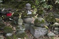 Iga Ueno - Japan, June 1, 2017: Piled up stones symbolizing