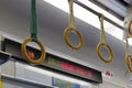 Iga Ueno - Japan, June 1, 2017: Shiny clean safety handles for t