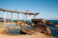 Igari Anchor Observatory and beach in Pohang, Korea Royalty Free Stock Photo