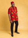 Igbo Traditionally Dressed Business Man Standing in Stylish Pose Royalty Free Stock Photo