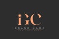 IGC abstract letter logo design Royalty Free Stock Photo