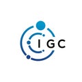 IGC letter technology logo design on white background. IGC creative initials letter IT logo concept. IGC letter design Royalty Free Stock Photo