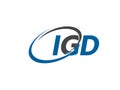 IGD logo, design, vector illustration Royalty Free Stock Photo