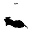 Igdir outline map Royalty Free Stock Photo