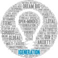 IGeneration Word Cloud Royalty Free Stock Photo