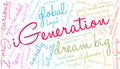 IGeneration Word Cloud Royalty Free Stock Photo