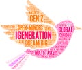 IGeneration Word Cloud Royalty Free Stock Photo