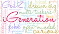 IGeneration Word Cloud Royalty Free Stock Photo