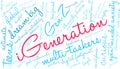 IGeneration Word Cloud Royalty Free Stock Photo