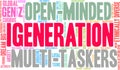 IGeneration Word Cloud Royalty Free Stock Photo