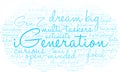 IGeneration Word Cloud Royalty Free Stock Photo