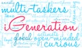 IGeneration Word Cloud Royalty Free Stock Photo