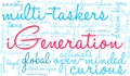 IGeneration Word Cloud Royalty Free Stock Photo