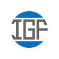 IGF letter logo design on white background. IGF creative initials circle logo concept. IGF letter design Royalty Free Stock Photo