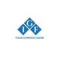 IGF letter logo design on WHITE background. IGF creative initials letter logo concept. IGF letter design Royalty Free Stock Photo