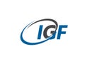 IGF logo, design, vector illustration Royalty Free Stock Photo