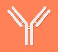 IgG antibody immunoglobulin, flat icon style. Royalty Free Stock Photo