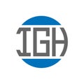 IGH letter logo design on white background. IGH creative initials circle logo concept. IGH letter design Royalty Free Stock Photo