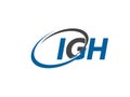 IGH logo, design, vector illustration Royalty Free Stock Photo