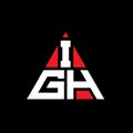 IGH triangle letter logo design with triangle shape. IGH triangle logo design monogram. IGH triangle vector logo template with red Royalty Free Stock Photo
