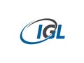 IGL logo, design, vector illustration Royalty Free Stock Photo