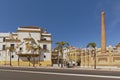 Iglesia Conventual de Santo Domingo and chimney of Old Royal Tobacco Factory , Cadiz