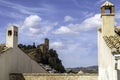 Iglesia de la Ville is an old early Gothic church building on a rocky outcrop on the foundations of a Moorish castle. Royalty Free Stock Photo