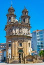 Iglesia de la Virgen Peregrina church at Pontevedra, Spain Royalty Free Stock Photo