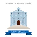 Iglesia de Santo TomÃÂ¡s in Guatemala flat web vect