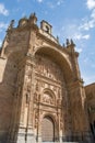 Iglesia del Convento de San Esteban church in Salamanca, Spain. Reredos-like facade of the monastery Royalty Free Stock Photo