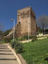 Iglesias with tower of Castello Salvaterra, Sardinia