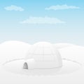 Igloo. Arctic landscape