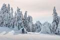 Igloo building in the high mountain