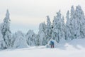 Igloo building in the high mountain