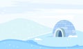 Igloo Building for North People, Housing on Nature Royalty Free Stock Photo