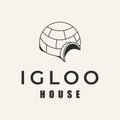 igloo house line design art logo vector Royalty Free Stock Photo