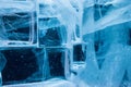 Igloo ice blocks wall detail Royalty Free Stock Photo