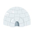 Igloo ice house design element icon in flat style. Royalty Free Stock Photo