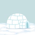 Igloo ice house in high winter