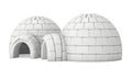 Igloo icehouse 3D Royalty Free Stock Photo