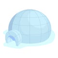 Igloo icon, cartoon style