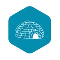 Igloo icon, outline style Royalty Free Stock Photo