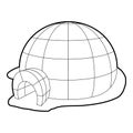 Igloo icon, outline style Royalty Free Stock Photo